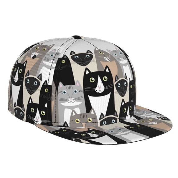 Hirioo Colors Cats for Baseball Cap Men Cap Flat Brim for Men Women Teens Adjustable Baseball Cap