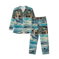 thumbnail image 1 of Hirioo Comic Airplane Cockpit Illustration for Men's Pajama Sets 2 Piece Pjs Men's Long-Sleeved Pajama Set Button Down Sleepwear,S-XXL-X-Large, 1 of 7
