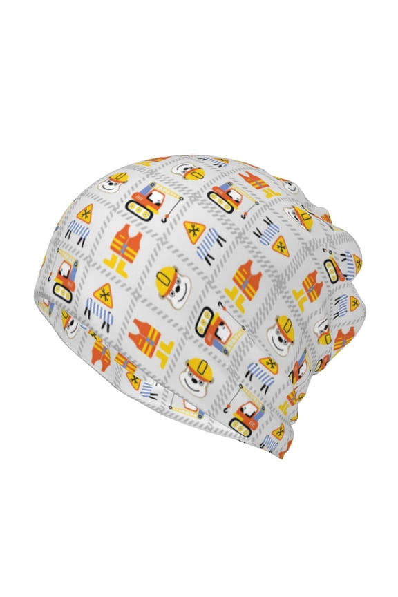 Construction Equipments Worker for Multifunction Beanie Hat for Men and Women Unisex for Winter Sports, Outdoor Activities, and Daily Wear