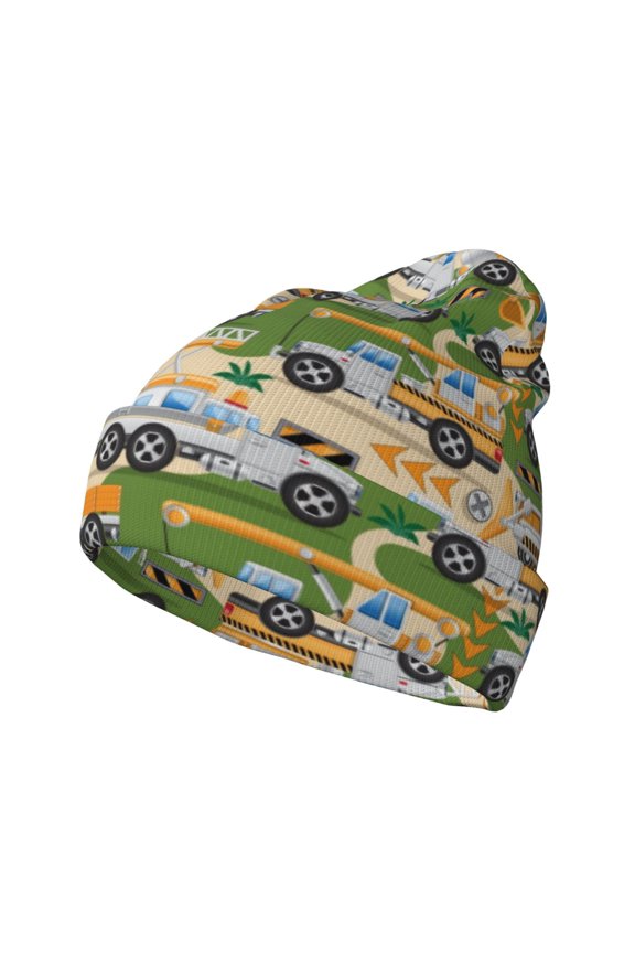 Construction Machinery1 for Men's Knit Cuffed Beanie for Outdoor Activities Unisex