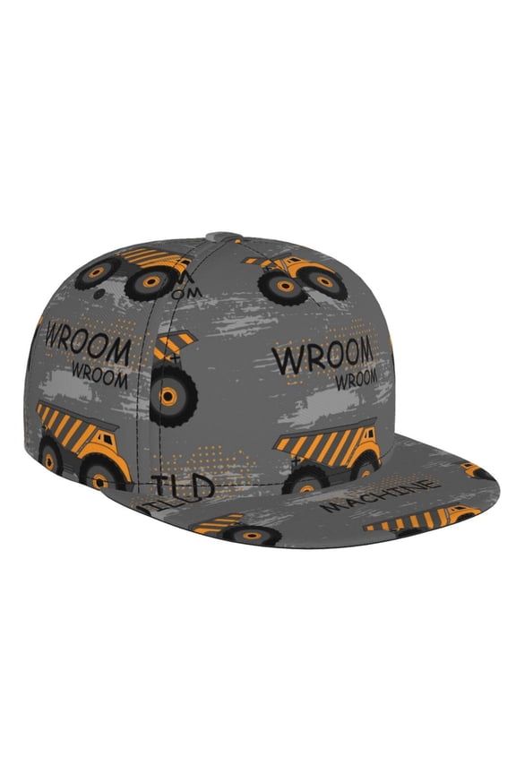 Construction Machines for Baseball Cap Men Cap Flat Brim for Men Women Teens Adjustable Baseball Cap