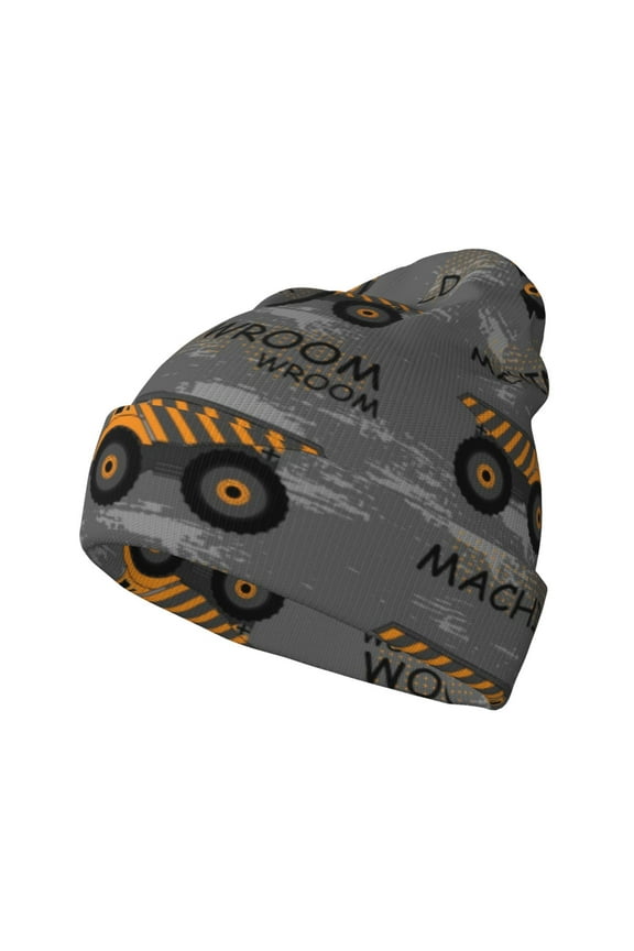 Construction Machines for Men's Knit Cuffed Beanie for Outdoor Activities Unisex