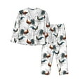 thumbnail image 1 of Hirioo Cool Chicken for Women's Pajama Sets 2 Piece Pjs Women's Long-Sleeved Pajama Set Button Down Sleepwear,S-XXL-X-Large, 1 of 7