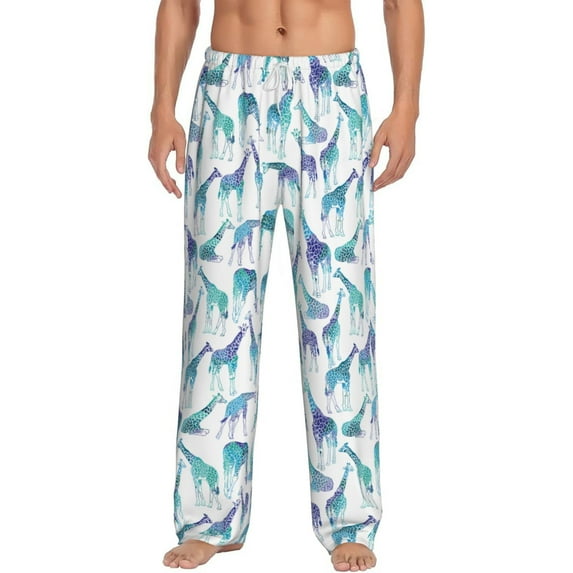 Hirioo Cool Giraffe for Women's PJ Pajama Pants Sleep Pants Women's Home Trousers with Pockets,S-3XL-Large