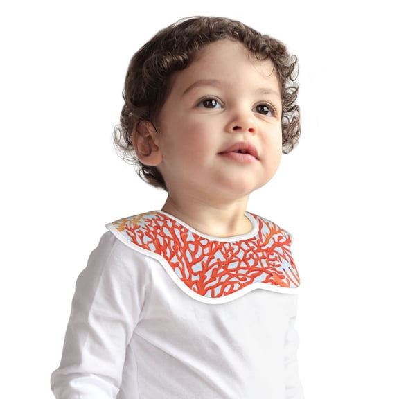 Hirioo Corals for Baby Cotton Petal Bib Drool Bibs for Baby Boy Unisex