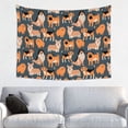 thumbnail image 1 of Hirioo Corgi Collie Pug Print Tapestry Lightweight Fabric for Bedroom Aesthetic Home Wall Dorm Décor Living Room Decor 29x37 Inch, 1 of 8