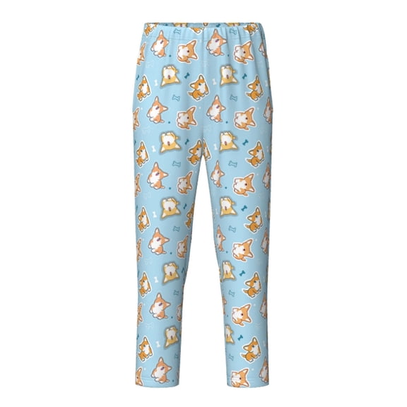 Hirioo Corgi Dog 1 for Teenagers' Pajama Pants Womens Lounge Pants with Pockets Pj Bottoms Pants for Men-Small