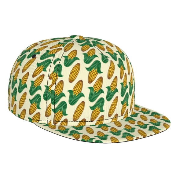 Hirioo Corn 8 for Baseball Cap Men Cap Flat Brim for Men Women Teens Adjustable Baseball Cap