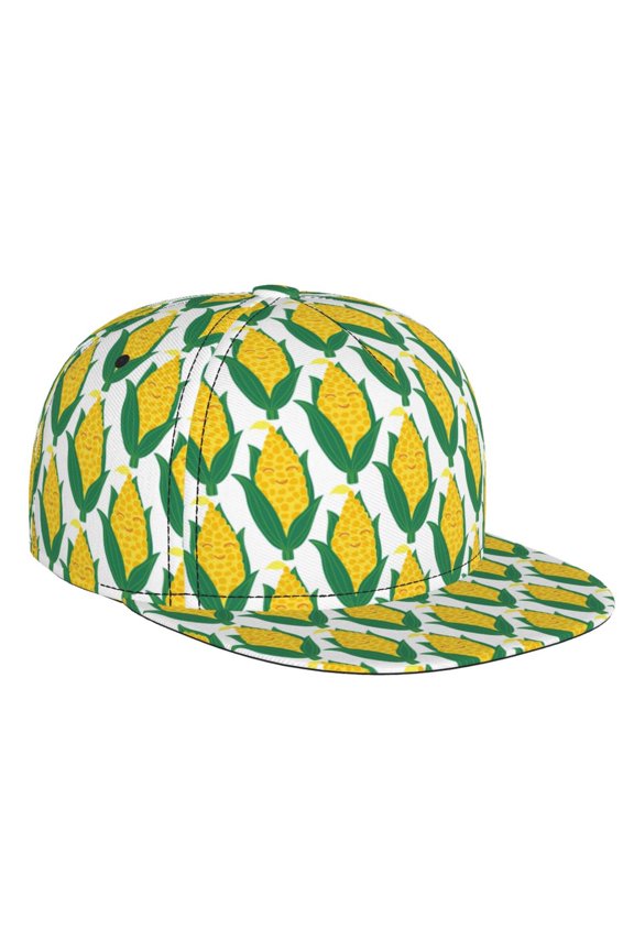 Corn Cob for Baseball Cap Men Cap Flat Brim for Men Women Teens Adjustable Baseball Cap