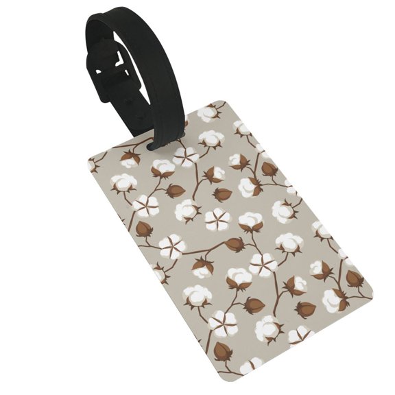 Hirioo Cotton Tree for Luggage ID Tag with Adjustable Strap Travel Baggage Bag Tags Suitcase Identify Labels for Women Men