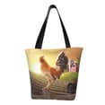thumbnail image 1 of Hirioo Country Farm Morning Rooster for Women's Casual Shoulder Tote Bag Handbag For Women Work College Travel Business Shopping, 1 of 8