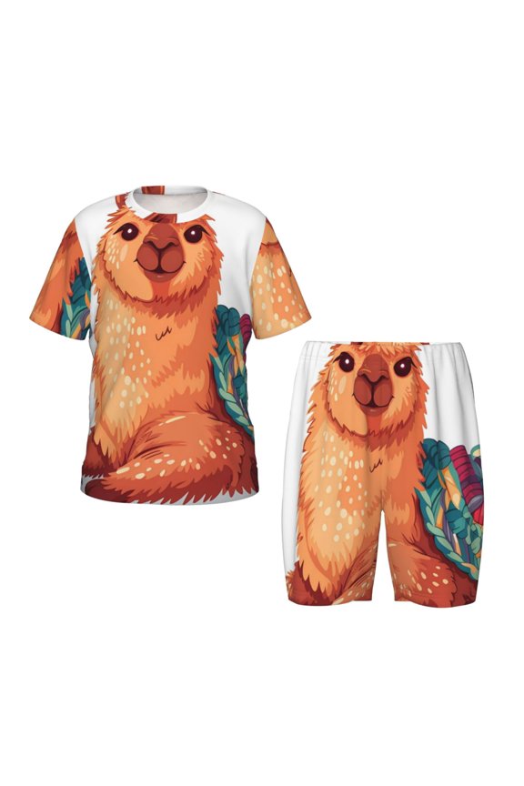 Cozy Knitting Llama Hirioo-Large