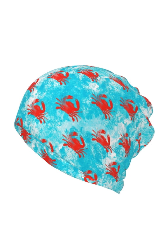 Crab Swims In The Ocean for Multifunction Beanie Hat for Men and Women Unisex for Winter Sports, Outdoor Activities, and Daily Wear