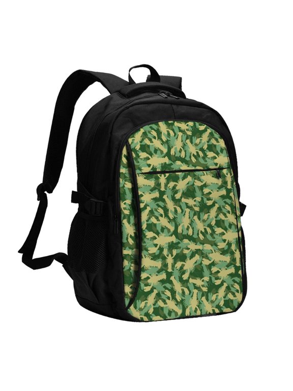Crayfish Army for Travel Laptop Backpack with USB Charging Port for Men and Women