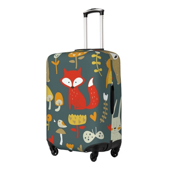 Hirioo Cute Animal Forest for Elasticity Suitcase Cover (No luggage Included) Durable Luggage Protector Fits 18-32 Inch Luggage-Large