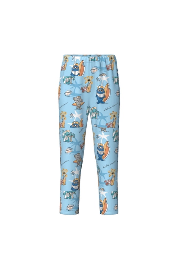 Cute Animals Surfers for Teenagers' Pajama Pants Womens Lounge Pants with Pockets Pj Bottoms Pants for Men-Medium