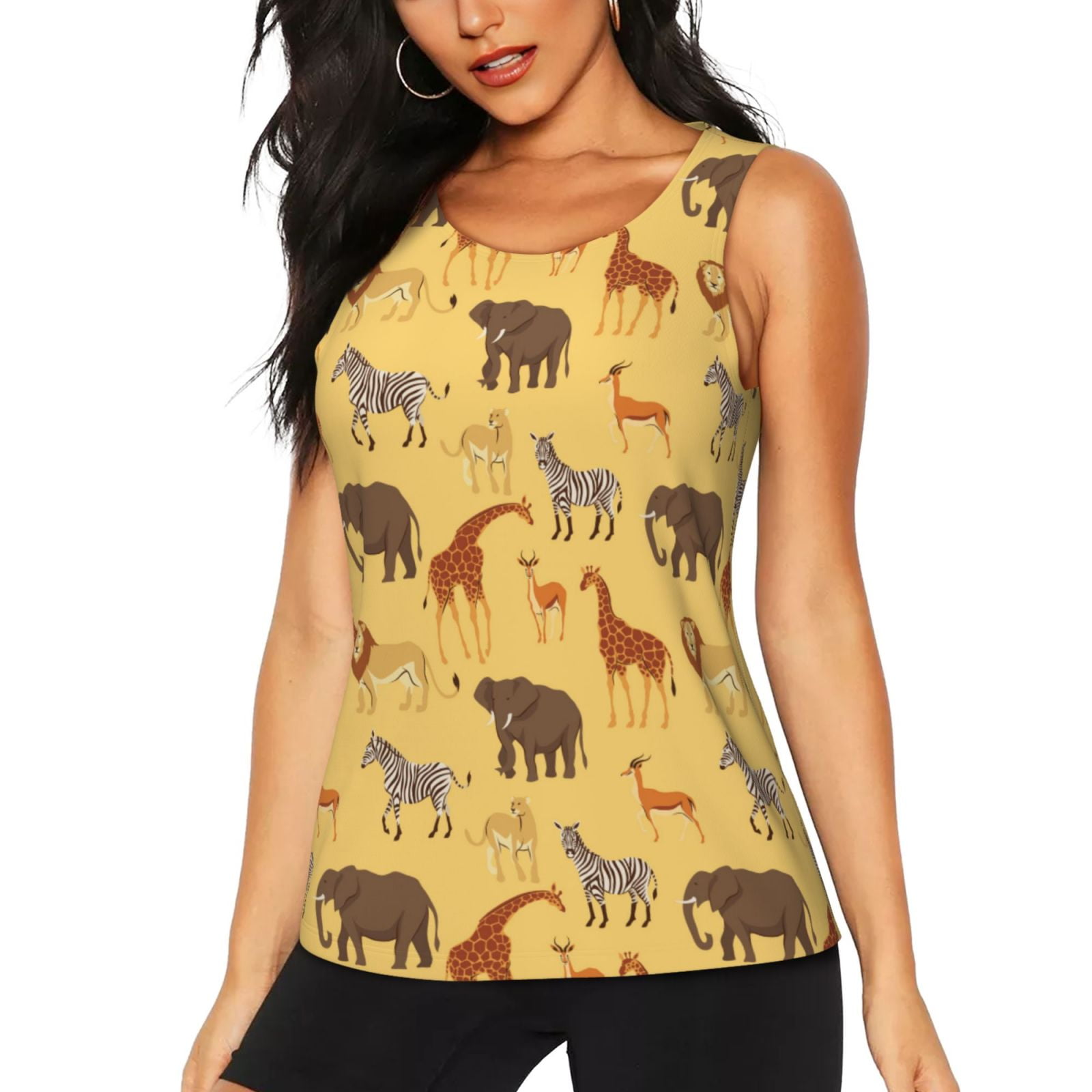 Chulianyouhuo Sunshine & Coffee Plus Size Tank Top - Casual Graphic Sleeveless Shirt For Women In Sizes 1X To 4X