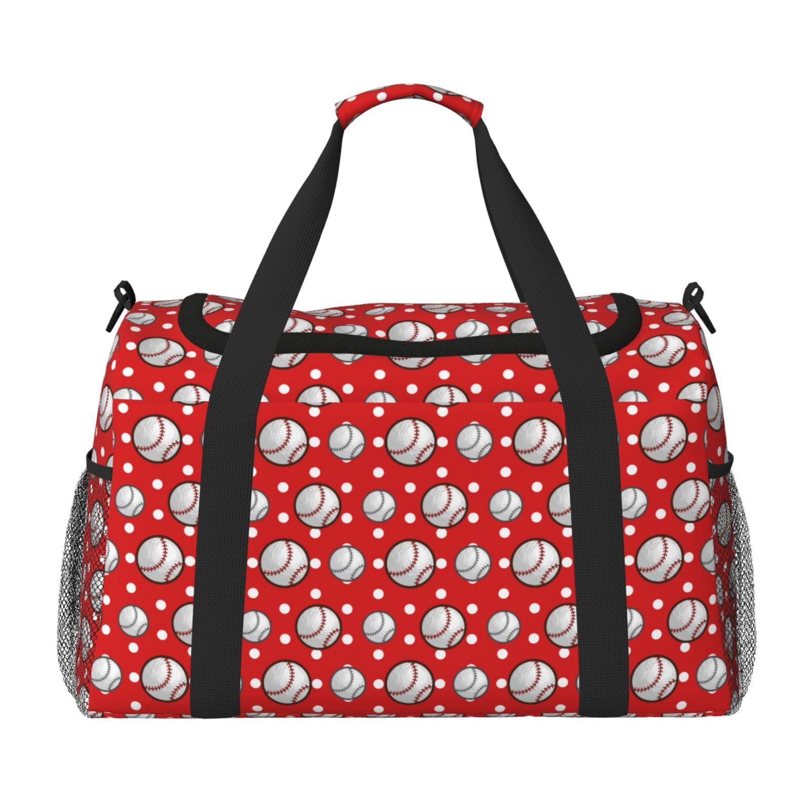 Hirioo Cute Baseball Hand Travel Bag for Men Women,Durable and Spacious Travel Bag with Multiple Pockets for Work, Travel, Weekend Getaways
