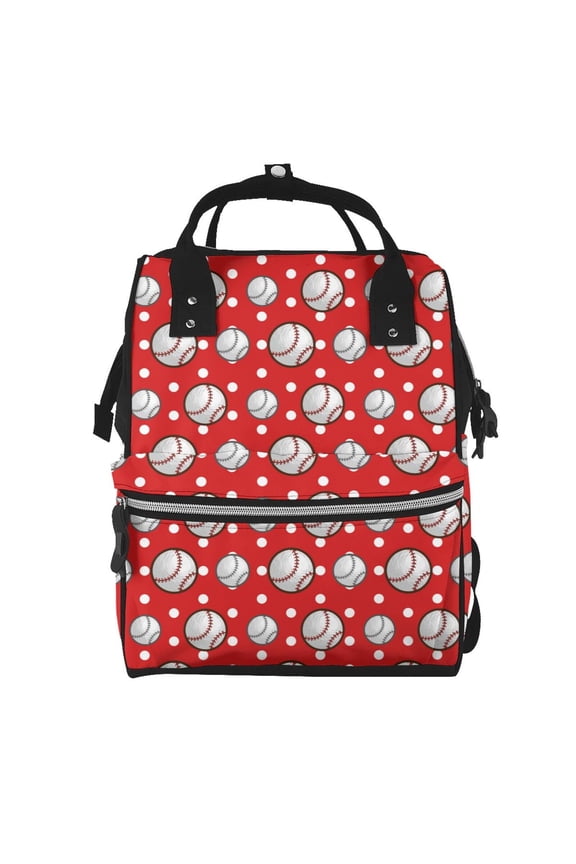 Cute Baseball for Mummy Diaper Bag Backpack Diaper Bag Backpack for Moms and Dads Unisex Shoulder Bags Travel Hiking Outdoor Pack