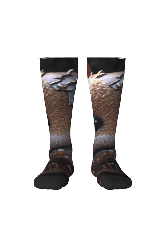 Cute Big-Eared Mouse for Adult Stockings Breathable Sock Non-Pilling,Contrasting Color Design