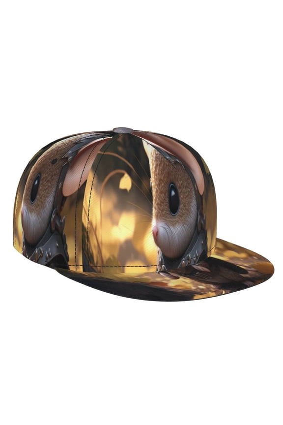 Cute Big-Eared Mouse for Baseball Cap Men Cap Flat Brim for Men Women Teens Adjustable Baseball Cap