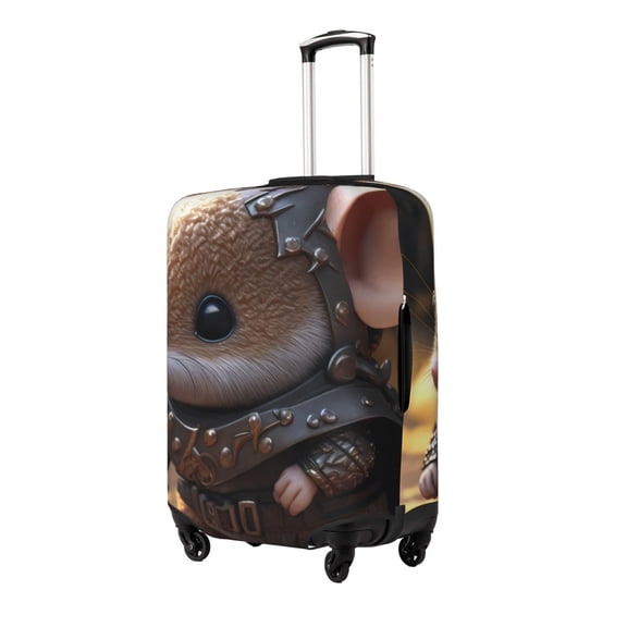 Hirioo Cute Big-Eared Mouse for Elasticity Suitcase Cover (No luggage Included) Durable Luggage Protector Fits 18-32 Inch Luggage-Small
