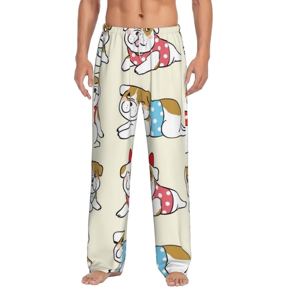 Hirioo Cute Bull Dog for Women's PJ Pajama Pants Sleep Pants Women's Home Trousers with Pockets,S-3XL-X-Large