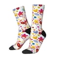 thumbnail image 1 of Hirioo Cute Butterfly Flowers Pattern Adult Middle Tube Socks Breathable Sock Non-Pilling,Contrasting Color Design, 1 of 6