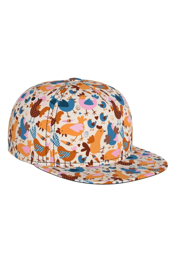 Cute Chickens for Baseball Cap Men Cap Flat Brim for Men Women Teens Adjustable Baseball Cap