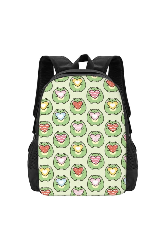 Cute Chubby Frog for Minimalist Backpack Large Capacity Backpack Travel Backpack For School
