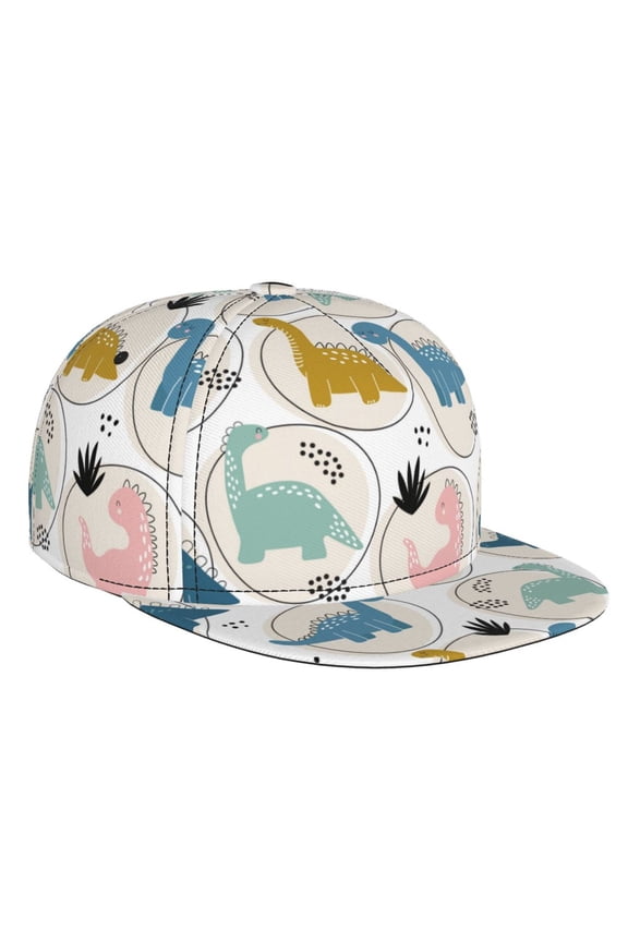 Cute Dinosaurs for Baseball Cap Men Cap Flat Brim for Men Women Teens Adjustable Baseball Cap
