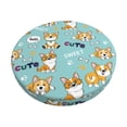 thumbnail image 1 of Hirioo Cute Dogs Corgi for Round Bar Stool Seat Covers Washable Stool Cushion Slipcover Elastic Bar Chair Covers for 12-14 Inch Chair-12 inch, 1 of 7