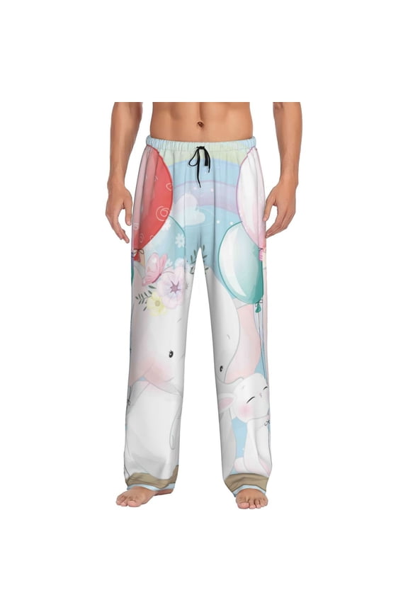 Cute Elephant for Women's PJ Pajama Pants Sleep Pants Women's Home Trousers with Pockets,S-3XL-3X-Large