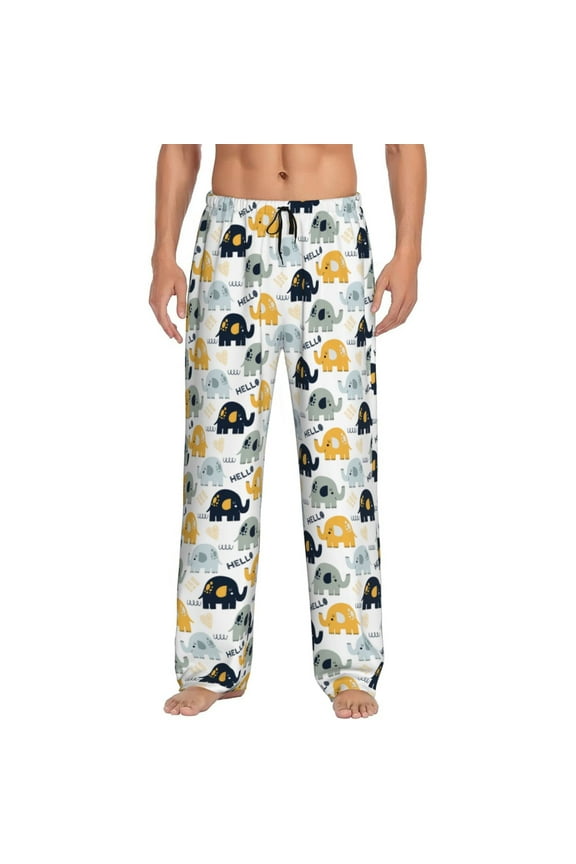 Cute Elephant for Women's PJ Pajama Pants Sleep Pants Women's Home Trousers with Pockets,S-3XL-Medium