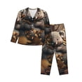 thumbnail image 1 of Hirioo Cute Fallen Leaf Koala for Women's Pajama Sets 2 Piece Pjs Women's Long-Sleeved Pajama Set Button Down Sleepwear,S-XXL-X-Large, 1 of 7