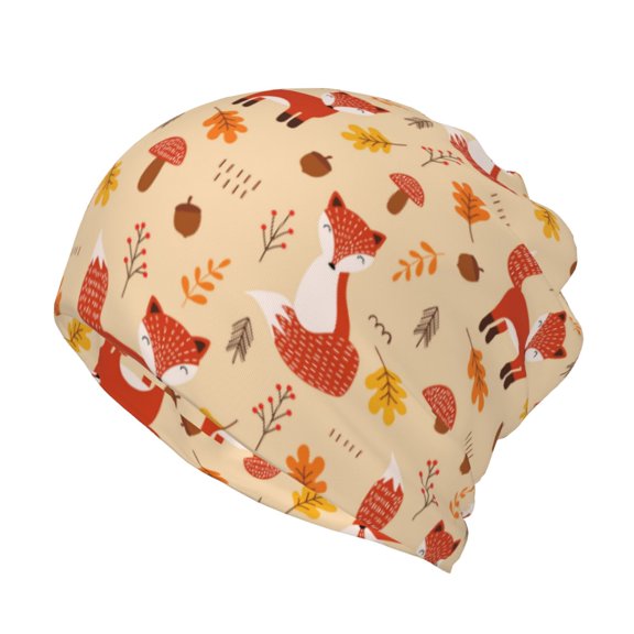 Hirioo Cute Foxes for Multifunction Beanie Hat for Men and Women Unisex for Winter Sports, Outdoor Activities, and Daily Wear