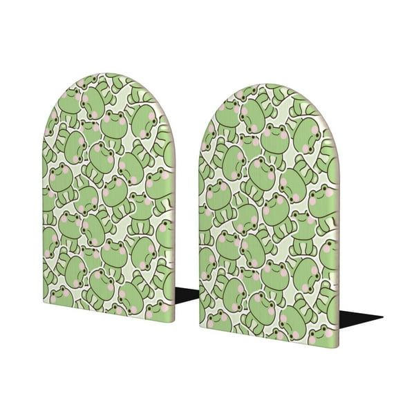Hirioo Cute Frog for Bookends Decorative Bookends for Shelves for Home or Office, Non-Slip Base