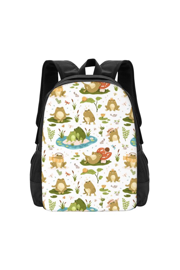 Cute Frog for Minimalist Backpack Large Capacity Backpack Travel Backpack For School