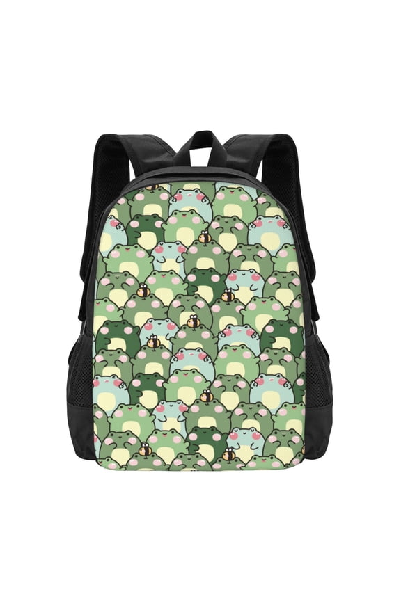 Cute Frog for Minimalist Backpack Large Capacity Backpack Travel Backpack For School