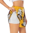 thumbnail image 1 of Hirioo Cute Gnomes Halloween for Women's Double Layer Athletic Shorts High-Performance Gym Shorts with Inner Pocket, Elastic Waistband-XX-Large, 1 of 7