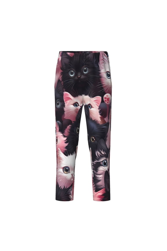 Cute Kittens Group Portrait for Teenagers' Pajama Pants Womens Lounge Pants with Pockets Pj Bottoms Pants for Men-XS(5-6)