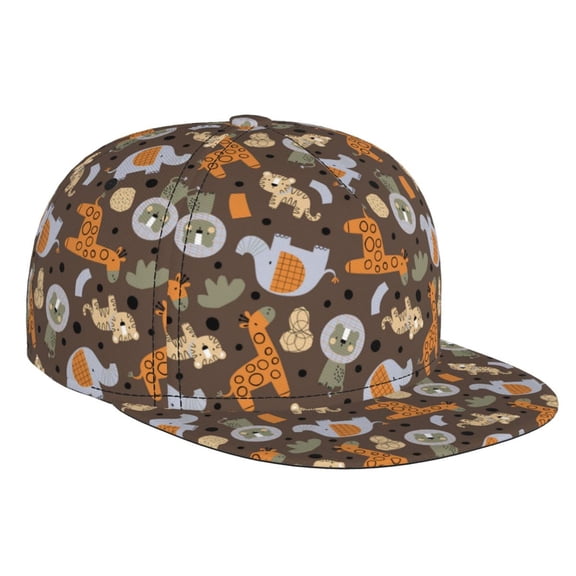 Hirioo Cute Lion Tiger for Baseball Cap Men Cap Flat Brim for Men Women Teens Adjustable Baseball Cap
