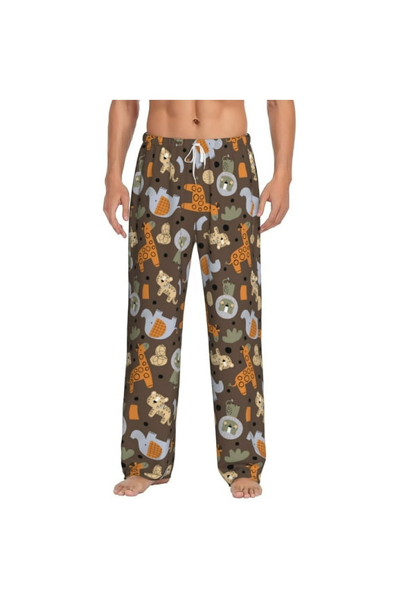 Cute Lion Tiger for Women's PJ Pajama Pants Sleep Pants Women's Home Trousers with Pockets,S-3XL-3X-Large