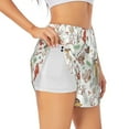 thumbnail image 1 of Hirioo Cute Little Animals for Women's Double Layer Athletic Shorts High-Performance Gym Shorts with Inner Pocket, Elastic Waistband-Small, 1 of 7