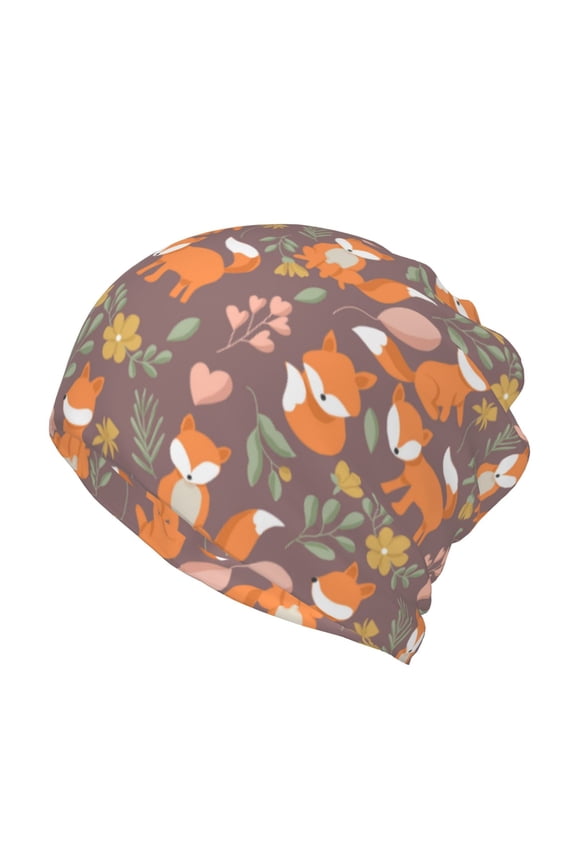 Cute Little Fox for Multifunction Beanie Hat for Men and Women Unisex for Winter Sports, Outdoor Activities, and Daily Wear