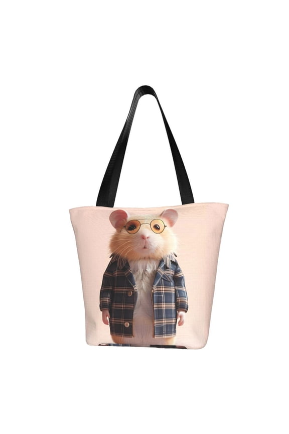 Cute Mouse In Glasses for Women's Casual Shoulder Tote Bag Handbag For Women Work College Travel Business Shopping