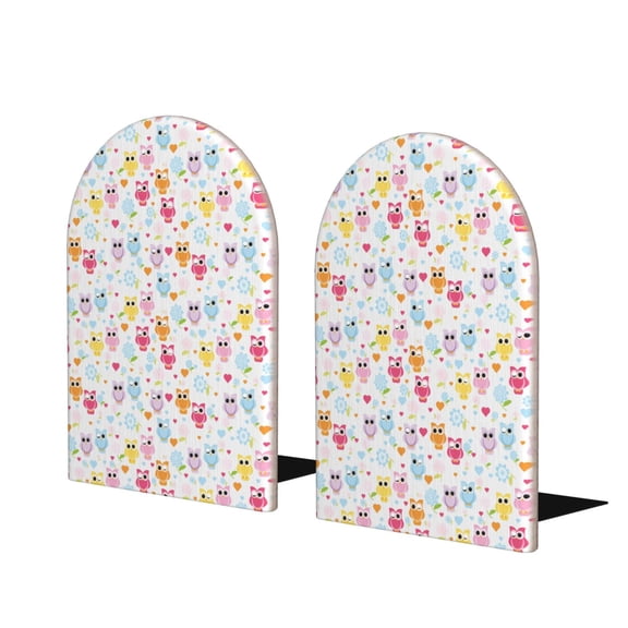 Hirioo Cute Owl for Bookends Decorative Bookends for Shelves for Home or Office, Non-Slip Base