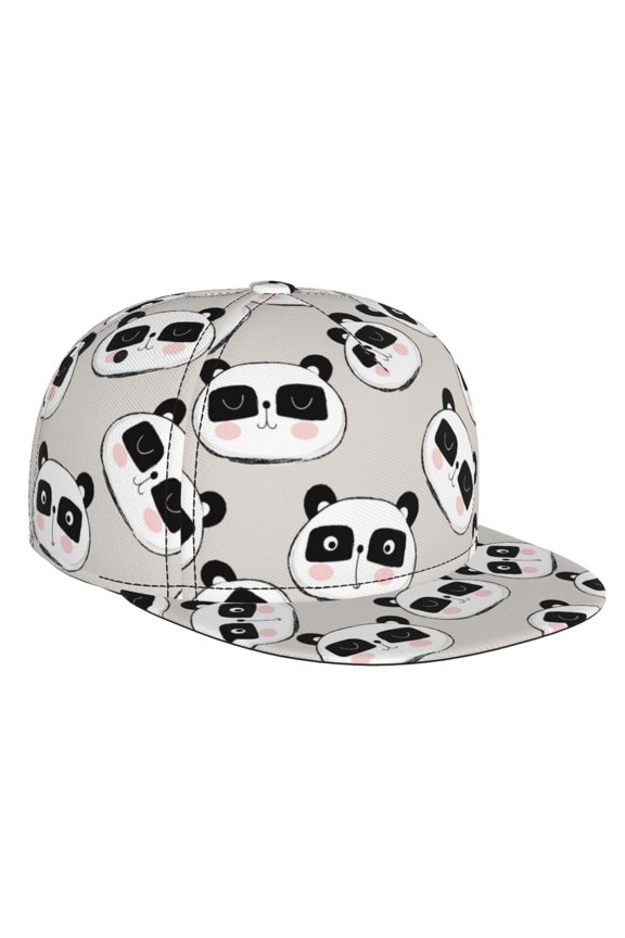 Cute Panda for Baseball Cap Men Cap Flat Brim for Men Women Teens Adjustable Baseball Cap