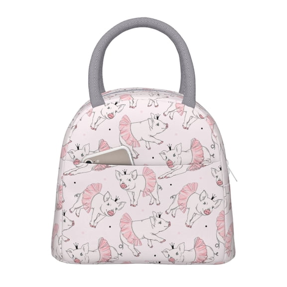 Hirioo Cute Piggy Ballerina for Eco-friendly Lunch Box,Leakproof Lunch Box for School, Work, Travel, and Picnics,Perfect for Meal Prep