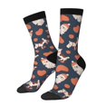 thumbnail image 1 of Hirioo Cute Puppy Pattern Adult Middle Tube Socks Breathable Sock Non-Pilling,Contrasting Color Design, 1 of 6